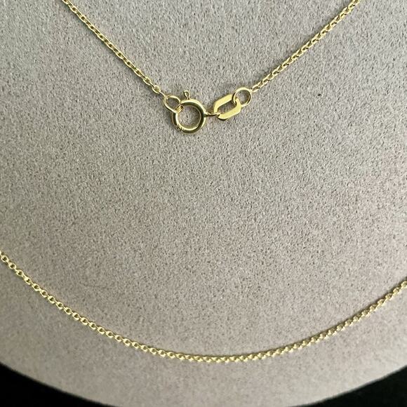 SOLID 10K Gold Cable Link Chain 1MM Necklace 24in BSI ~ NEW *LAST ONE* - Picture 4 of 10